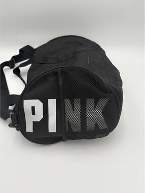 Victorias Secret VS PINK Active Black Duffle Bag with Mesh side Pocket s
